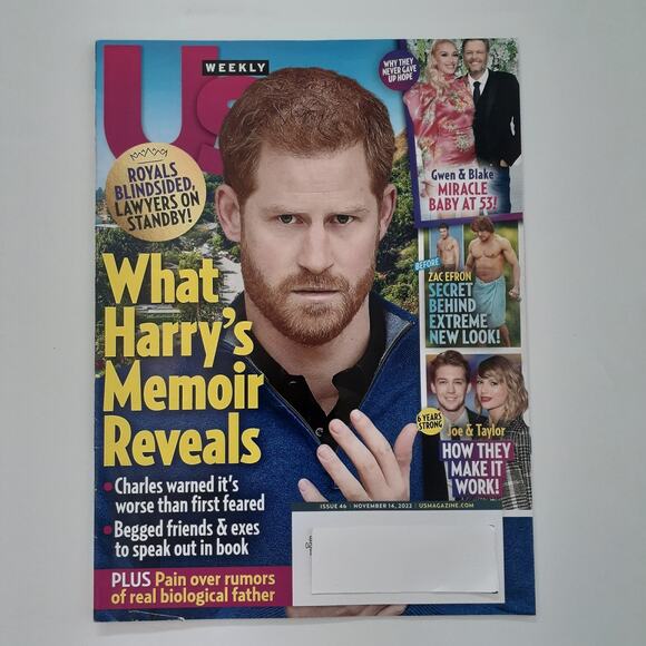 Us Weekly Magazine November 14 2022 Issue 46 Prince Harry Memoir Royals - Picture 1 of 2